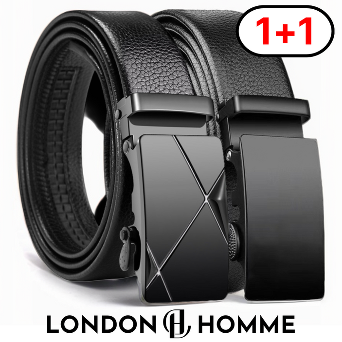 런던옴므 1+1 남성 자동 벨트 가죽 허리띠