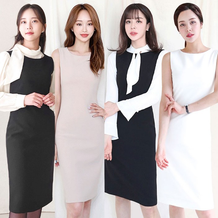 민소매 정장 나시 스판 원피스 아나운서 하객룩 H라인 짱짱 민소매 정장 나시 스판 원피스 아나운서 하객룩 H라인 짱짱