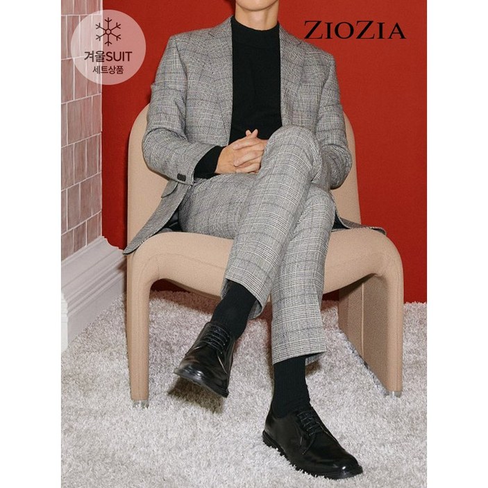 지오지아 베이지 멀티 글렌체크 정장세트  ABC4SB1207 ABC4SP1207 BE