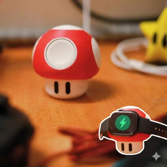 마리오 버섯 애플워치 호환 충전기 거치대