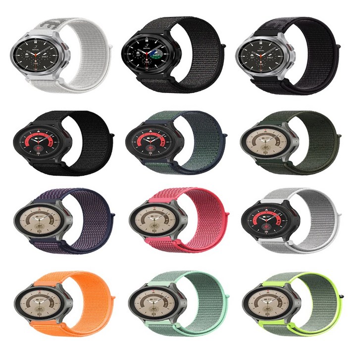 기어S2 S3 클래식 프론티어 스포츠 벨크로 찍찍이 시계줄 스트랩 밴드 SMR735732600SMR770R775R760R765 호환, 08.화이트