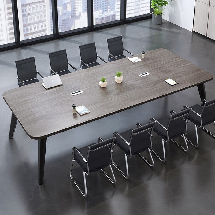 회의테이블 대형 원목 탁자 미팅 휴게실 연수용 책상, 길이 200 폭 80 높이 75 색상메모
