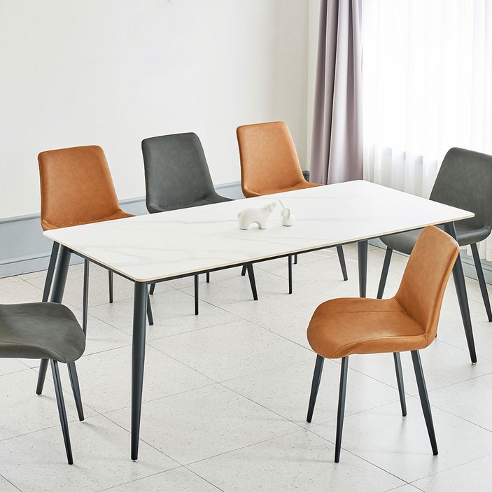 유씨엠 에브린 포세린 세라믹 6인 식탁 테이블
