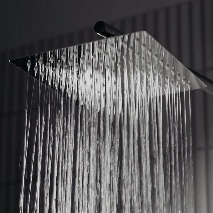 304 스테인리스 호텔식 해바라기 샤워기 헤드, 직사각 샤워헤드, 1개