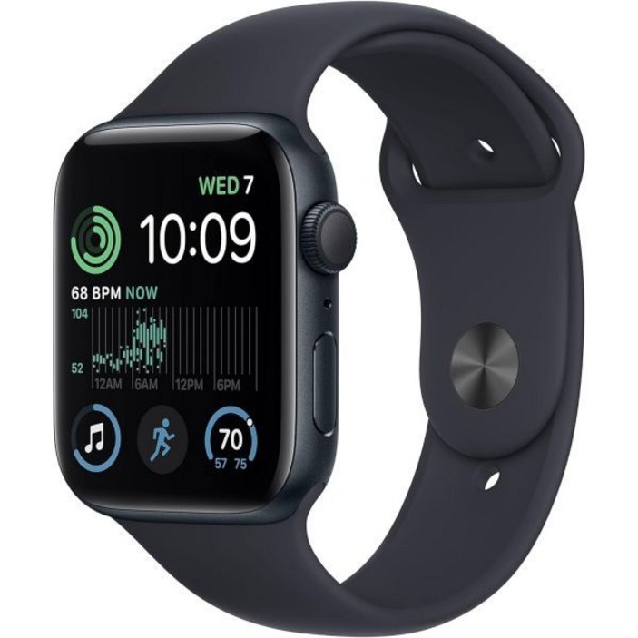 Apple Watch SE2세대GPS  셀룰러, 44mm  미드나잇 스포츠 밴드가 있는 알루미늄 케이스, SM갱신