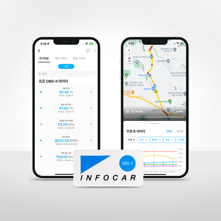 인포카 자동차 스캐너 IO180-IH android, iOS동시호환 OBD2 / ELM327 / 자동차 진단기