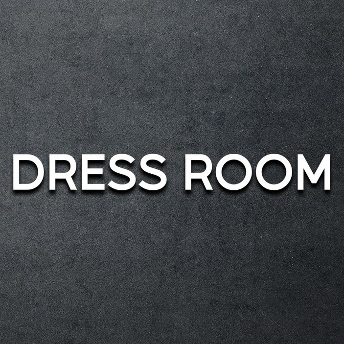 마마픽스 아크릴 도어사인 표지판, 화이트, 1개, DRESS ROOM