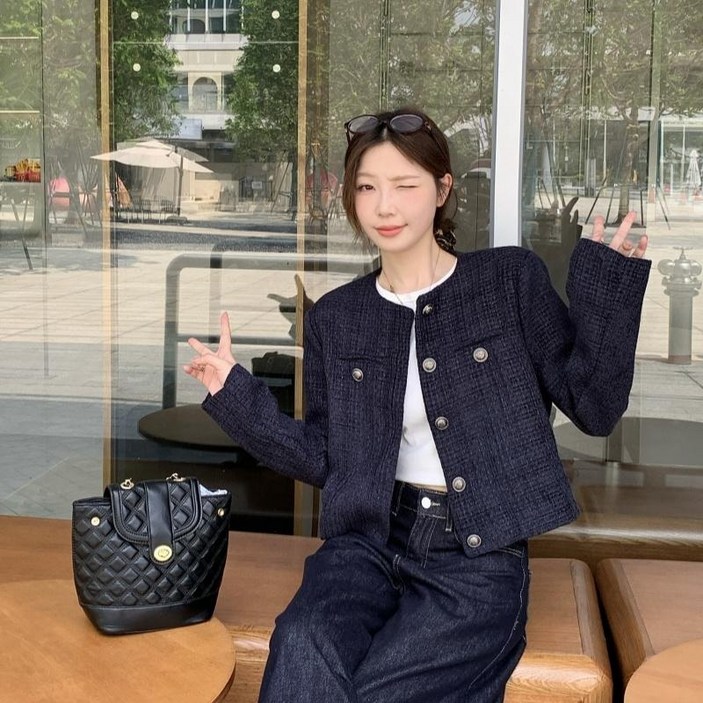 투니스 여성 트위드재킷
