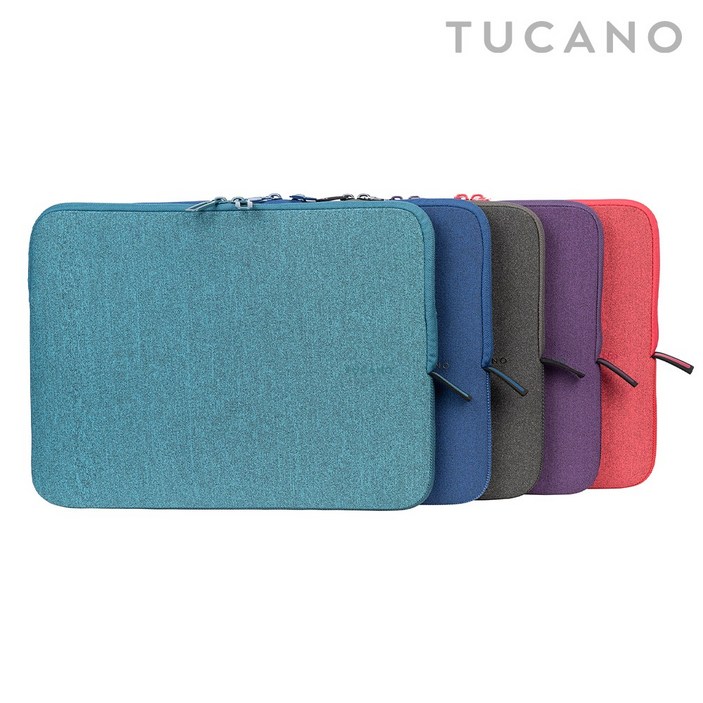 TUCANO 투카노 멜란지 15인치 노트북 테블릿 랩탑 슬리브 파우치, 레드, 1개