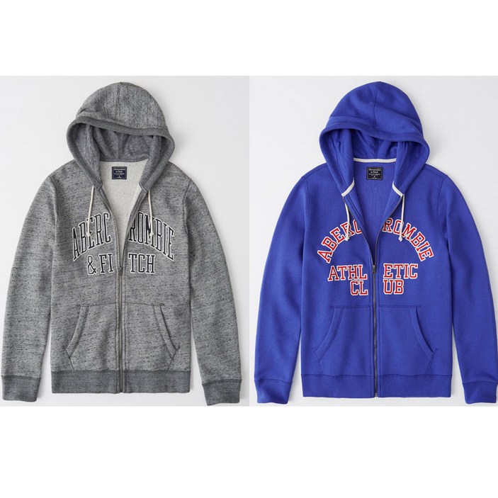 뉴욕1 아베크롬비 남자 케쥬얼 로고 후드집업2 6종칼라