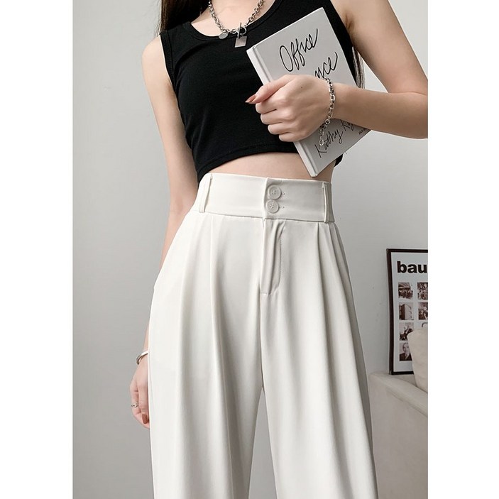 투버튼 와이드핏 기본롱 와이드 정장바지