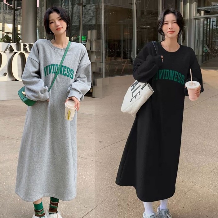 투이스타 시드니 기모 긴팔 롱 원피스 2Color 투이스타 시드니 기모 긴팔 롱 원피스 2Color