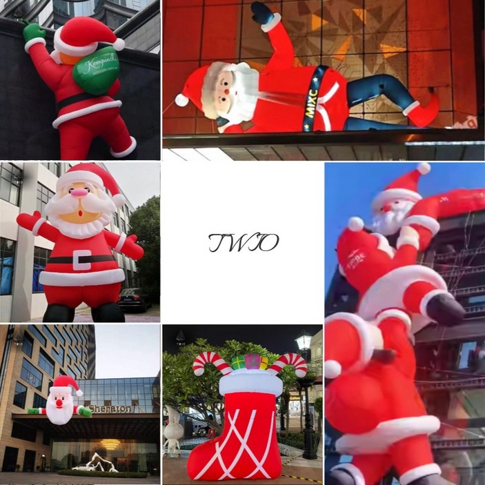매달린산타 담넘는산타 크리스마스 장식 대형 풍선 매달린산타 담넘는산타 크리스마스 장식 대형 풍선