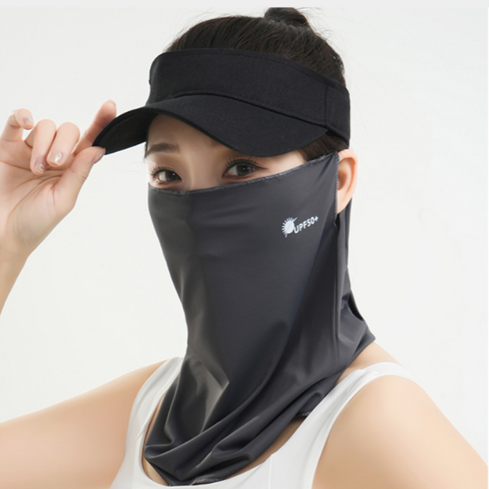 자외선차단 쿨마스크 여름용 멀티스카프 넥워머 남녀공용 KC인증, 블랙, 1개