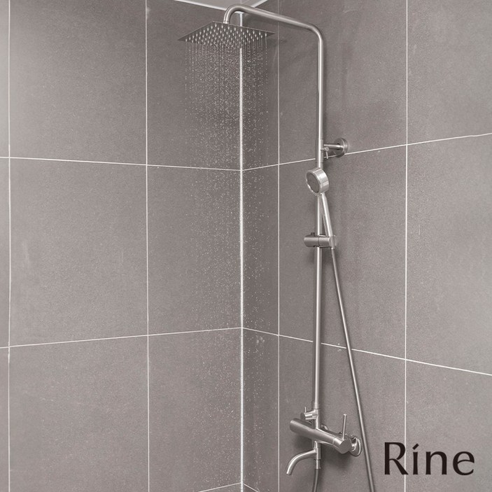 리네 해바라기 샤워기 수전 호텔 욕실 SUS304 무광, 화이트 샤워호스, 1개