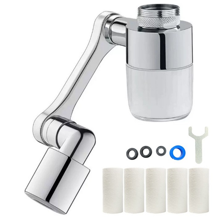 다잘 1080도 회전 듀얼분사 세면대 워터탭, 1개