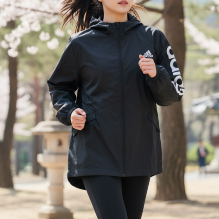 아디다스 여성 바람막이 봄 가을 점퍼 러닝 방풍 데일리