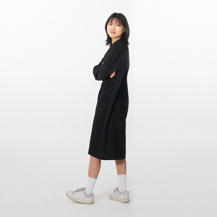 워나샵 국내제작 톰즈 라운드 반팔원피스 긴팔원피스 중 선택 숏(5부) 롱(7부) 44~77 사이즈