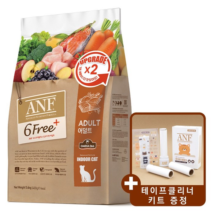 ANF 캣 식스프리플러스 어덜트 5.6kg  휴대용 테이프 클리너  캔95g