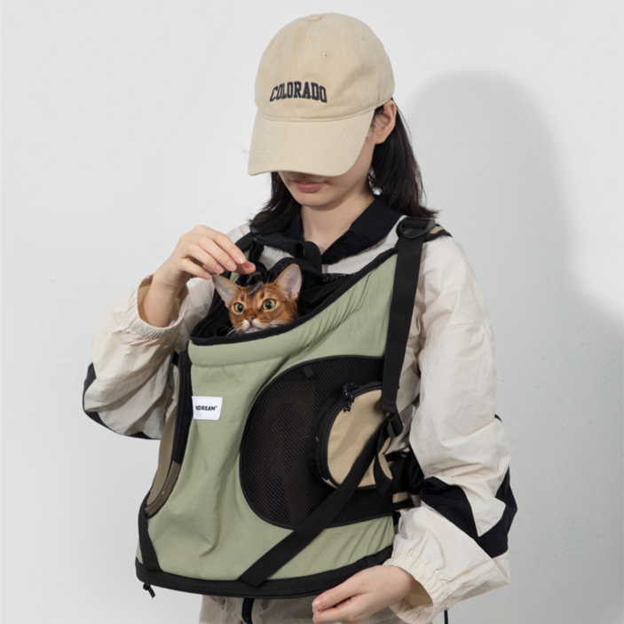 호다다 강아지 이동가방 프론트백 포대기 고양이 이동장, 민트 호다다 강아지 이동가방 프론트백 포대기 고양이 이동장, 민트