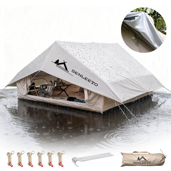 에어텐트 12 6.3 전용 레인 플라이 텐트 타프 방수커버, 캠핑 쉘터 햇빛차단 암막 비가림 경량형, 베이지