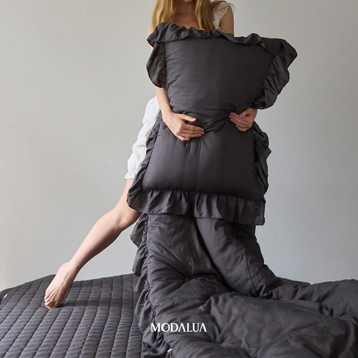 [공식인증] 에그룸 하이엔드 텐셀모달100% 프릴 차렵이불 4color