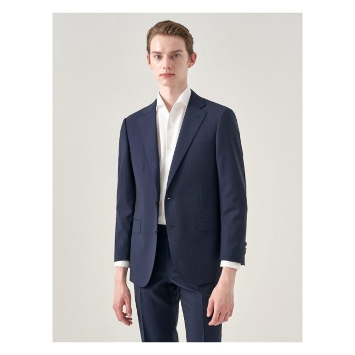 갤럭시 갤럭시 울 스트라이프 썸머 정장 재킷 네이비 GA3401UB1R