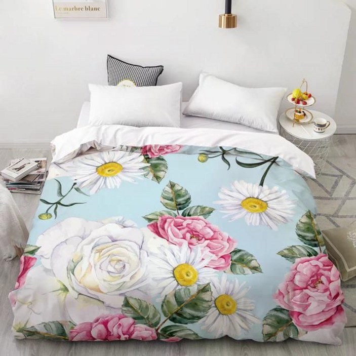 모란꽃 이불 베개 커버 세트 침구 사계절 패턴 그림 무늬 모양 레트로 꽃무늬 고전 빈티지