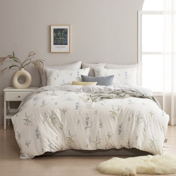 에스티나 모달면 이불커버, 화이트