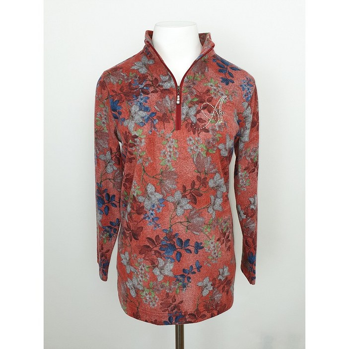 할머니겨울옷 70대 80대 90대 어머니 옷 엄마 어르신 선물 국산 반집업 장미꽃 기모티셔츠 엄마네옷장