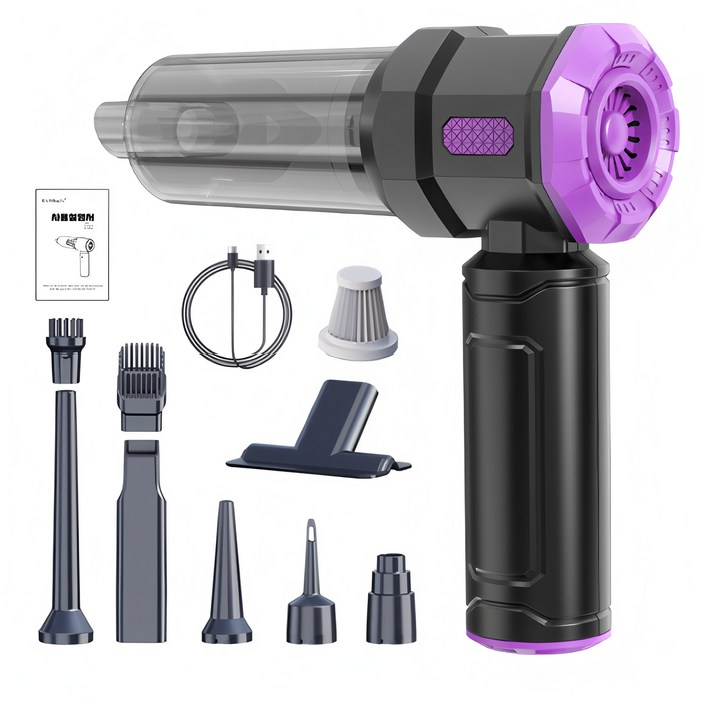 국내발송 RichMagic강력 4 in 1 16000pa 브러시리스 차량용 가정용 표시 대용량 배터리 흡입 송풍 공기주입 진공 책상차내다용도 미니 무선 초고흡입력 청