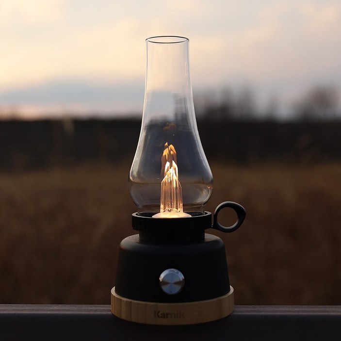 카르닉 호롱 LED 캠핑 랜턴, 1개, 블랙