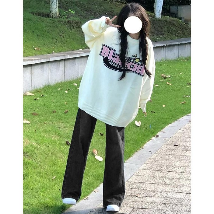 편한 밴딩 키작녀청바지 와이드 데님 팬츠 일자청바지