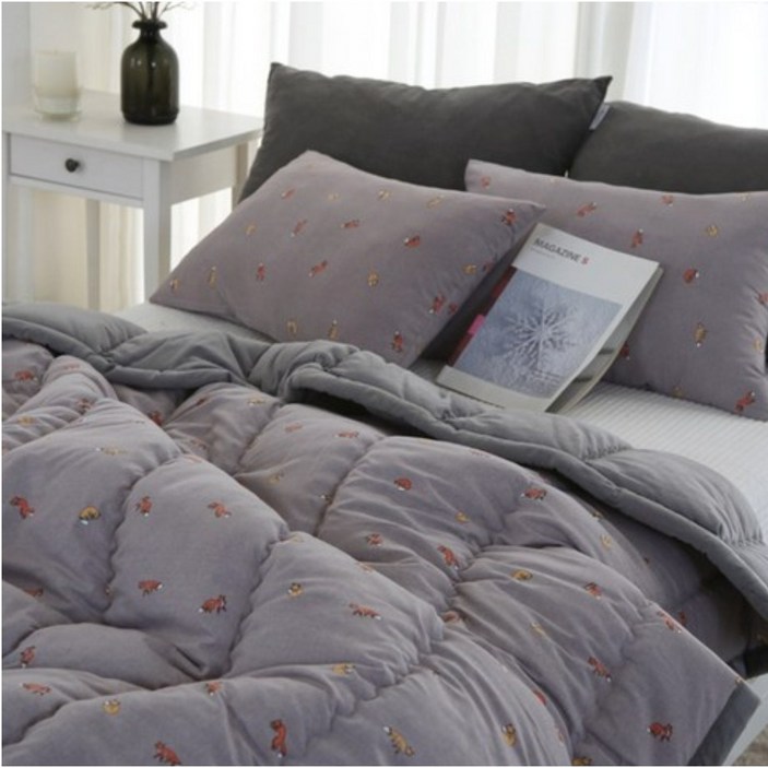 지베딩 꼬마여우 프리미엄 나노화이바 밍크 극세사 이불