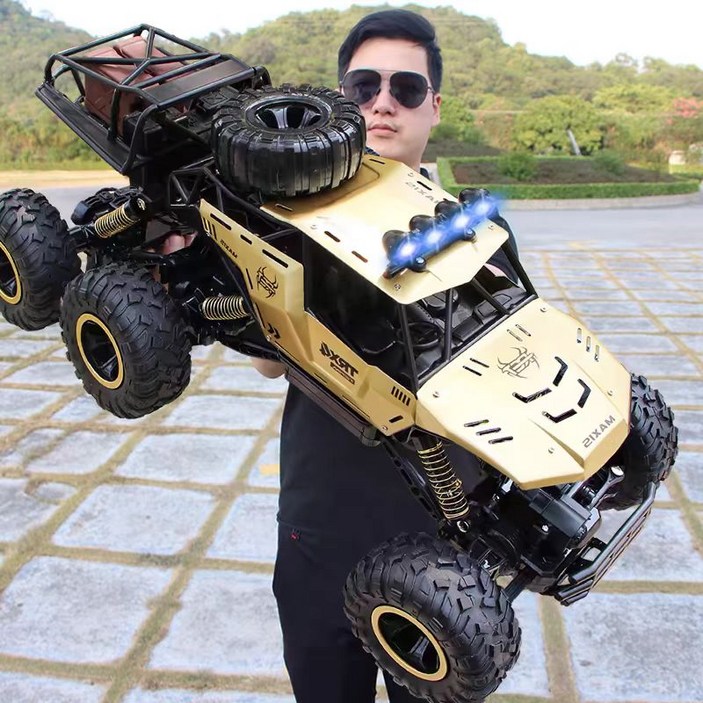 글로벌스타고 RC카 무선조종 오프로드 성인 자동차, 1개, 합금 골드 대형 46cm 1 12