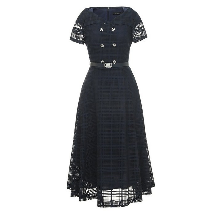 미니멈 체크 더블 버튼 원피스 MYBGWO4220 441820