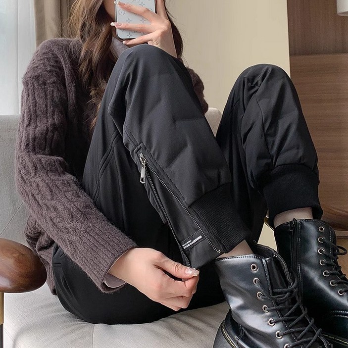 [순이야] C.여성 바람차단 시보리 패딩 바지 밑단지퍼