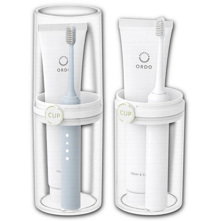 에이트몰 넉넉수납 투명 칫솔 케이스, 2개