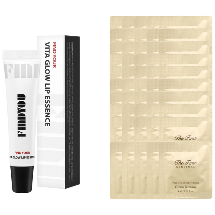 포켓 키트 파인듀 비타 글로우 립밤 11ml 구매 시 더퍼스트 제너츄어 크림 인텐시브 50ml 1ml 50개