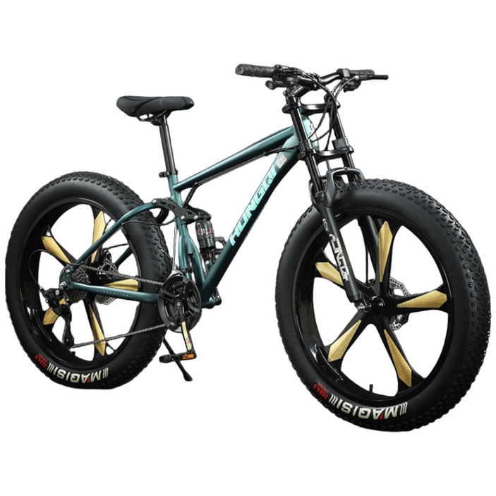 HQ 풀샥 팻바이크 오프로드 MTB 광폭 산악자전거, 블루그린 5블레이드 휠, 1개