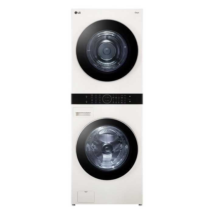 LG전자 트롬 오브제컬렉션 워시타워 세탁기 + 건조기 세트 W20EEZ 24kg + 20kg 방문설치, W20EEZ, 네이처 베이지
