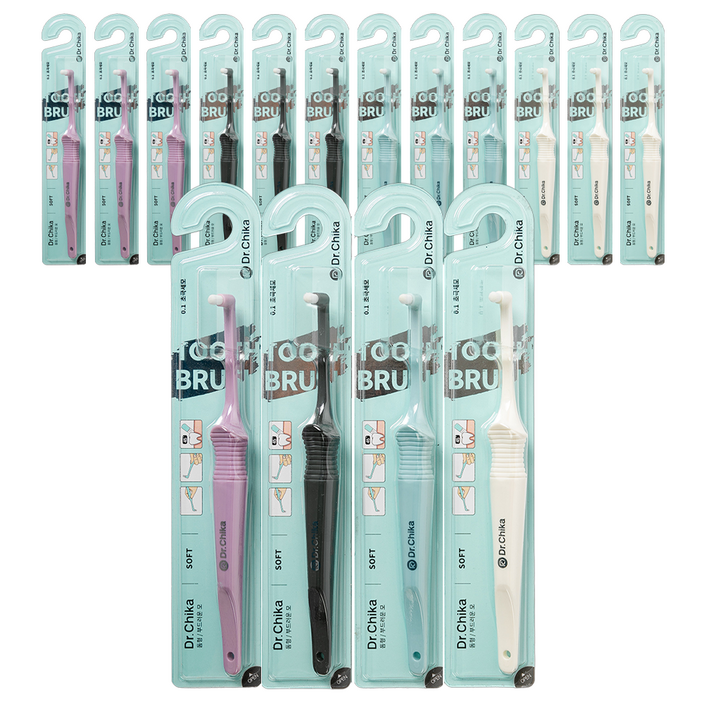 닥터치카 첨단칫솔 돔형 세트, 4세트, 4개입