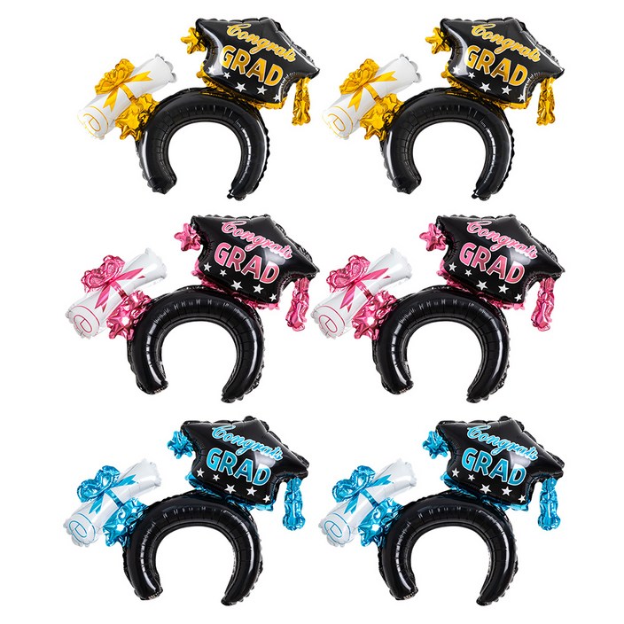 조이파티 졸업 풍선머리띠 핑크 2p블루 2p 골드 2p