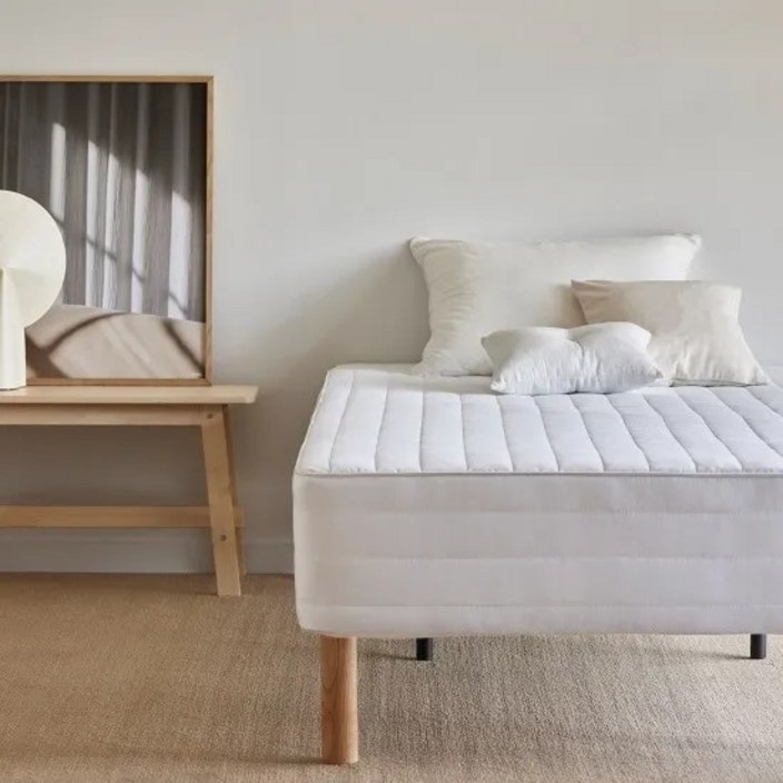 한샘 노뜨 포켓스프링 매트리스 일체형 침대 방문설치, 화이트