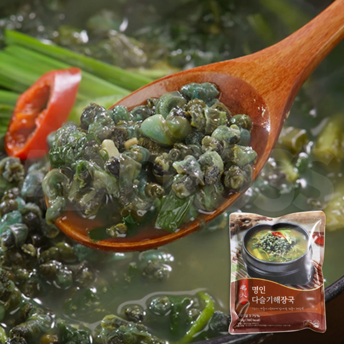 [인포벨]애드크로스 홈쇼핑 김봉찬 명인 올갱이 간편 다슬기해장국 부추 간편식 시원하고 진한 아욱국 찌개