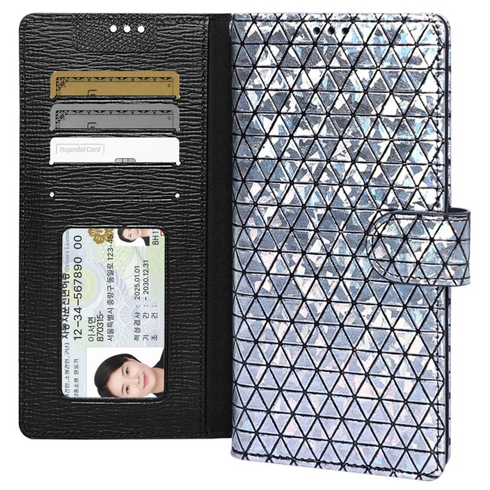 폰누리 글린트 가죽 다이어리 휴대폰 케이스