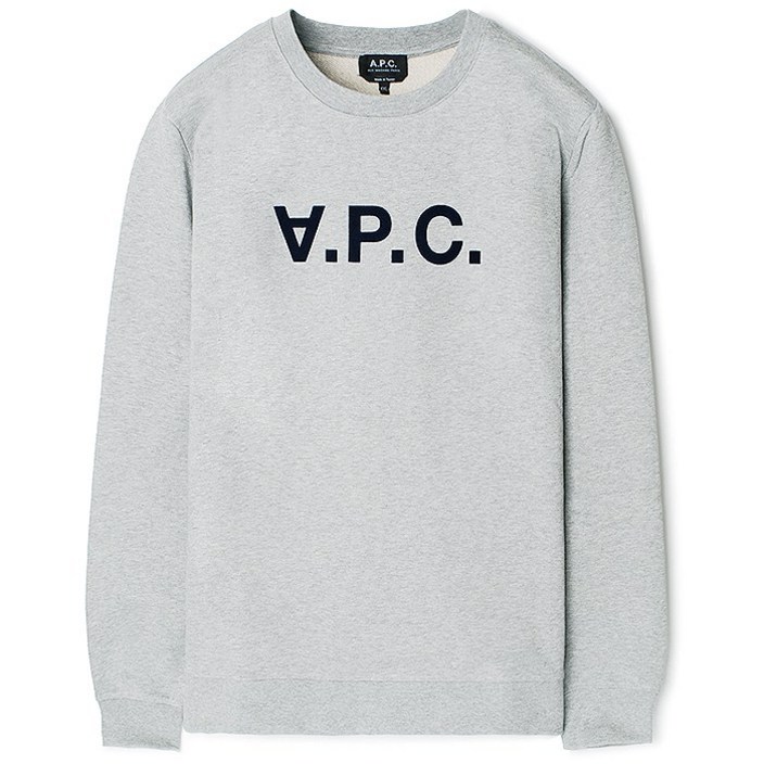 22SS 아페쎄 VPC 벨벳로고 맨투맨 그레이 COECQ H27378 PLA
