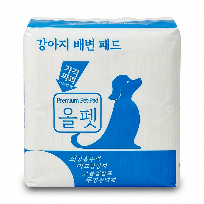 강아지 배변패드 올펫 (대형2팩 70매) 대형(57g) 60x76 Cm, 2개, 35개입