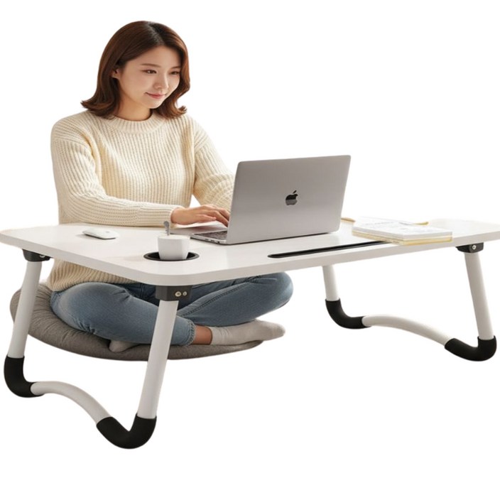 접이식 베드 테이블 좌식 컵 태블릿 노트북 다용도 침대 심플 휴대 캠핑용