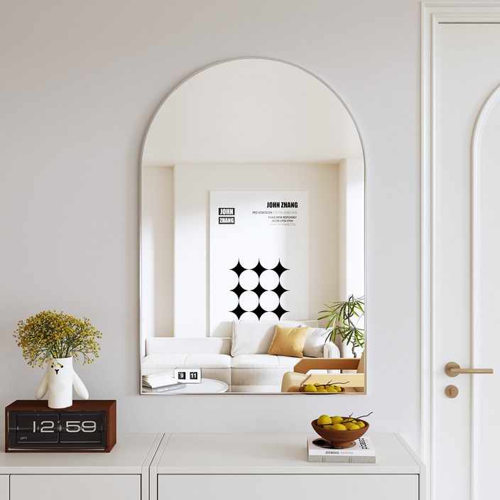 뷰티피크 아치형 벽거울 화정대거울 육실거울 510 x 760 mm